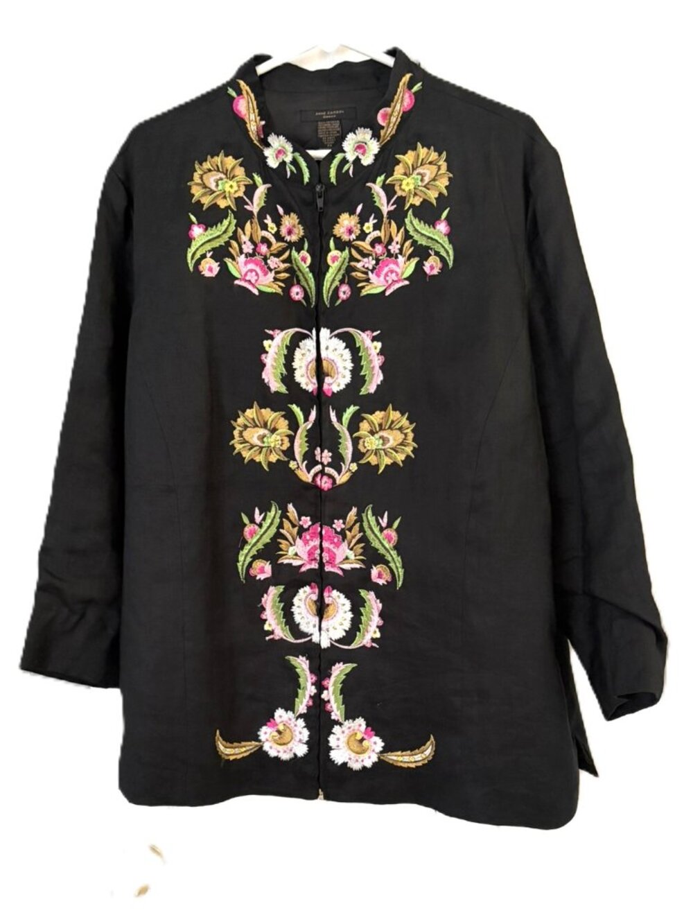 Anne Carson Floral Embroidered Blazer Size 2X